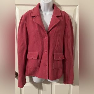 Casual Corner Pink Wool Coat